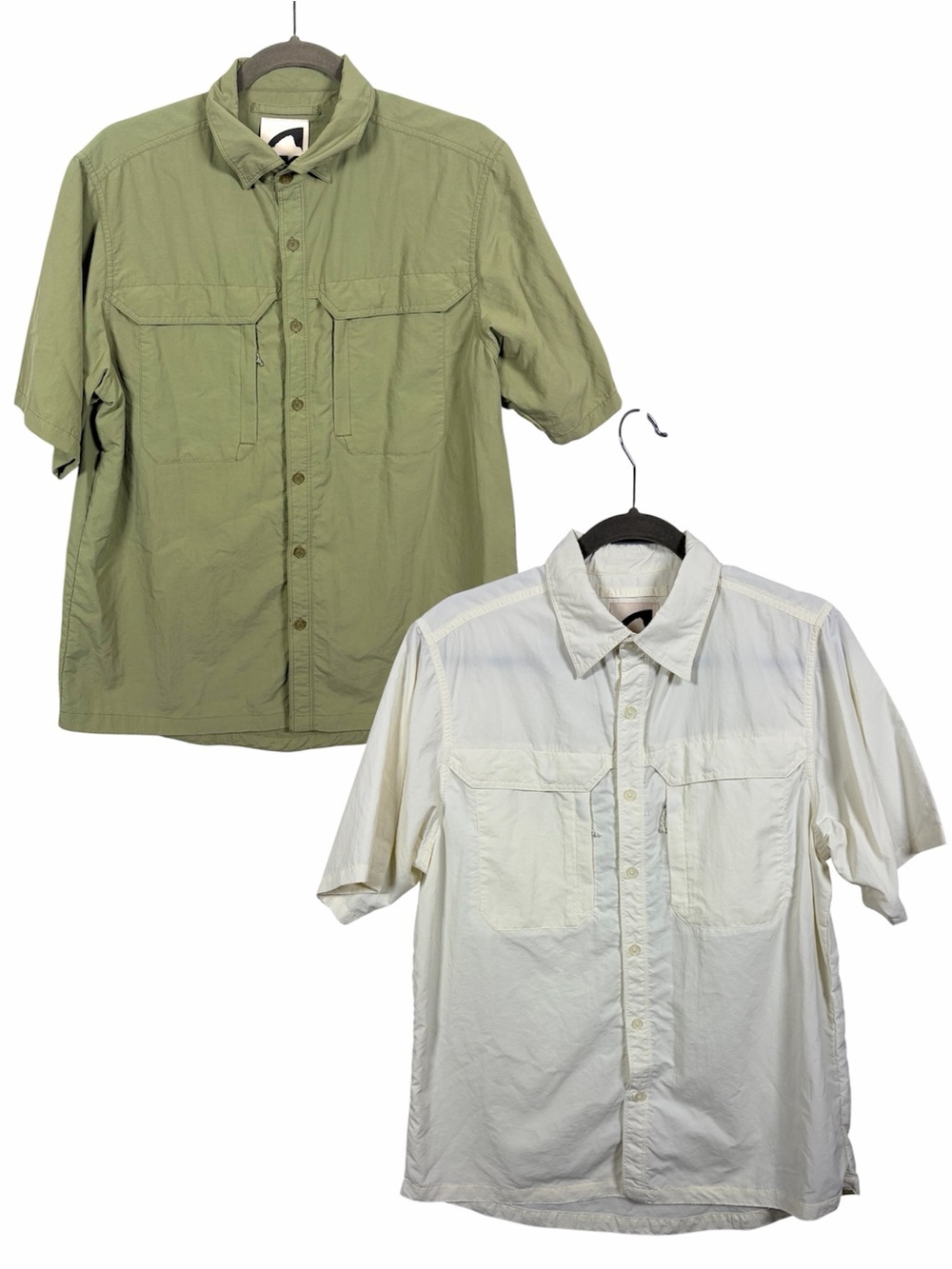 Mountain Khakis Granite Creek 2-Shirt Bundle Men’s M Olive & White